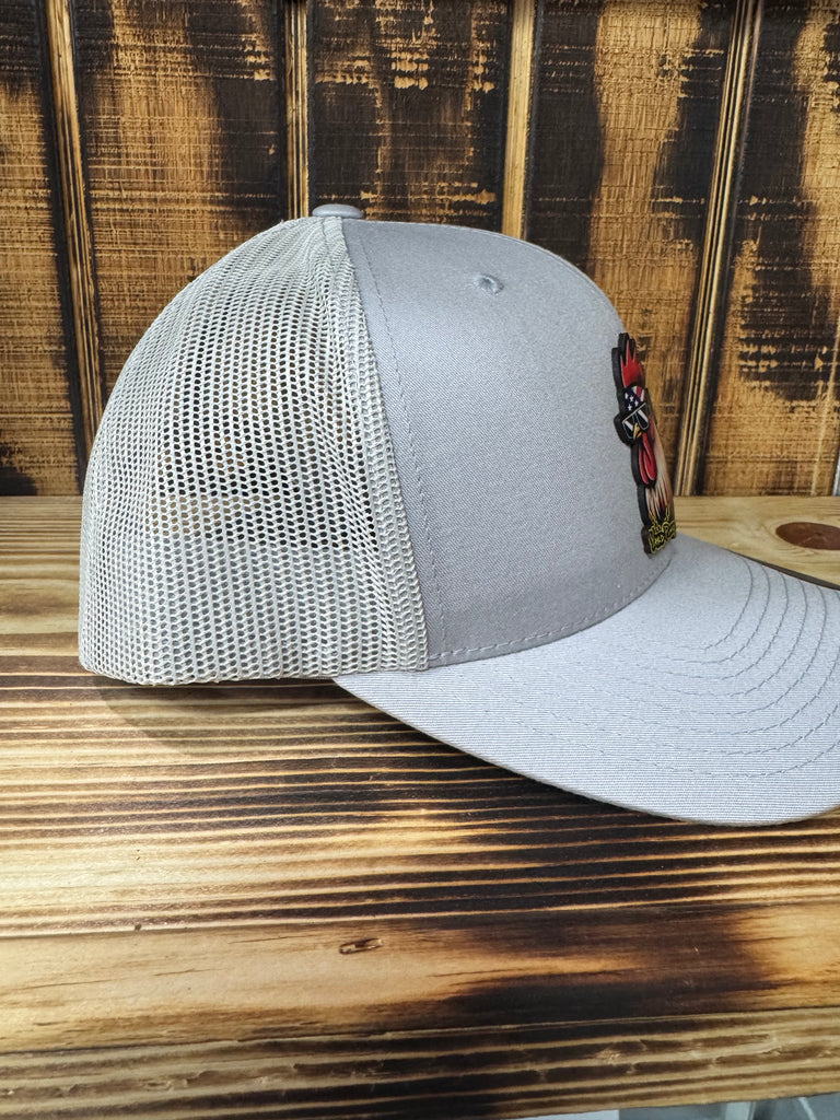 Light Gray Hat/ New Yard Pimp Patch w/ Chain