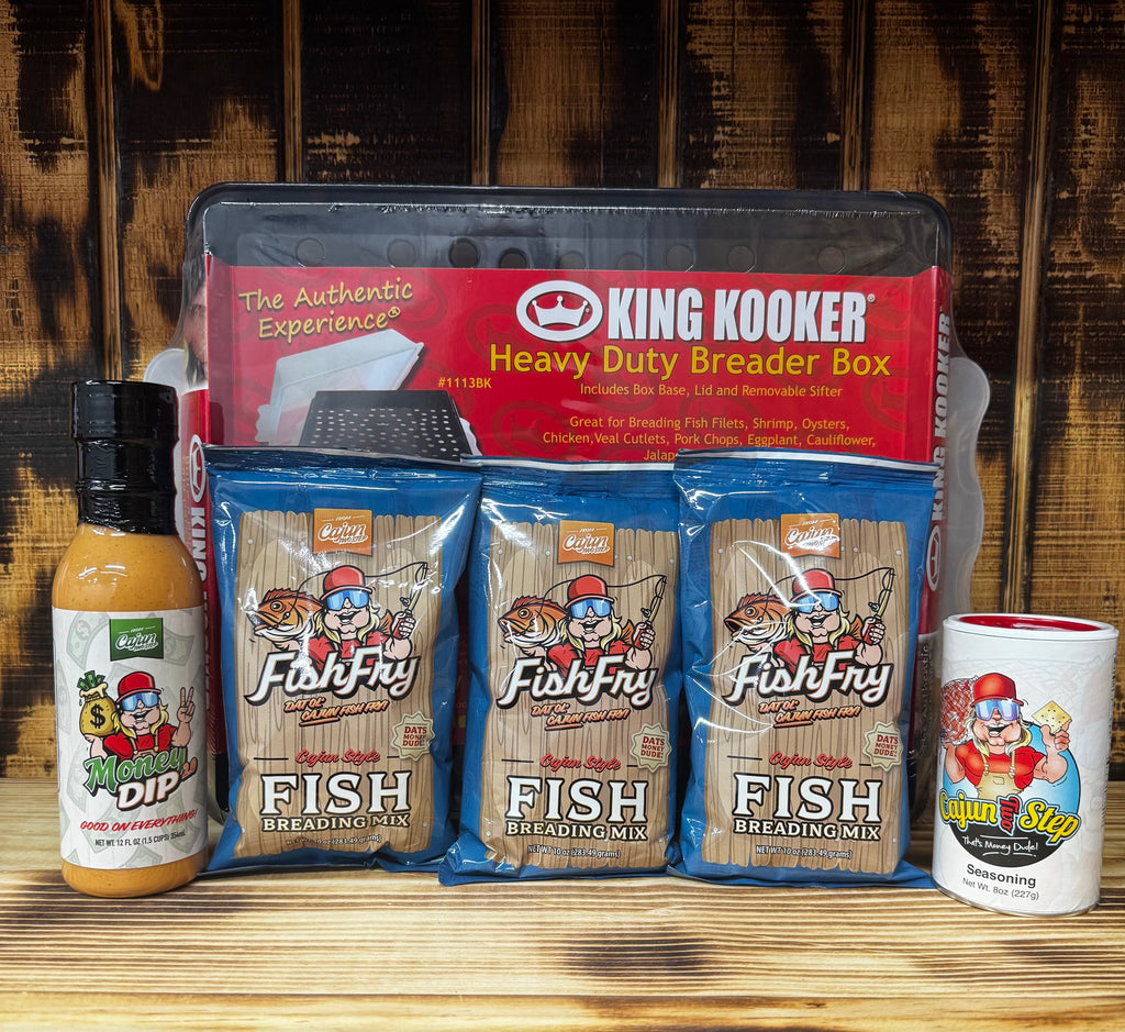 box fish breading Fishing Bundle Roll your fish or Misc. Gear Accessories Bill Siemantel | Freshwater Color:Black Blue Lam