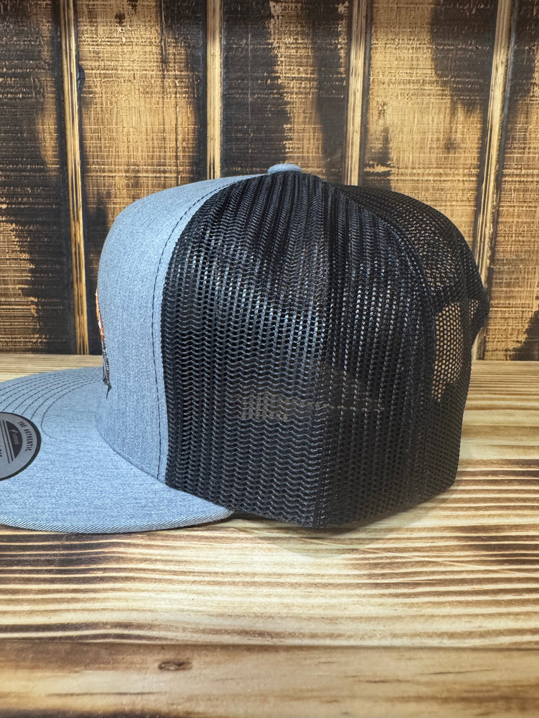 New Gray w black back Da Shrimp Pimp hat