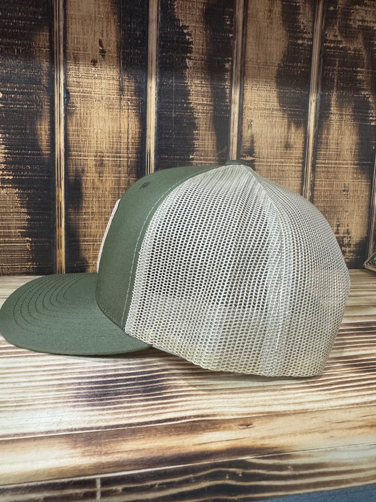 New The Original Yard Pimp Hat Olive Green w tan back